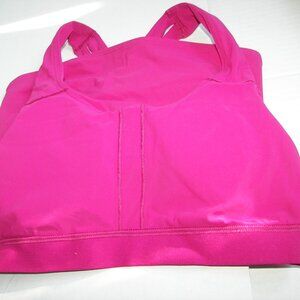 Lululemon women's cropped exercise racerback top size M fuchsia VG+  condition